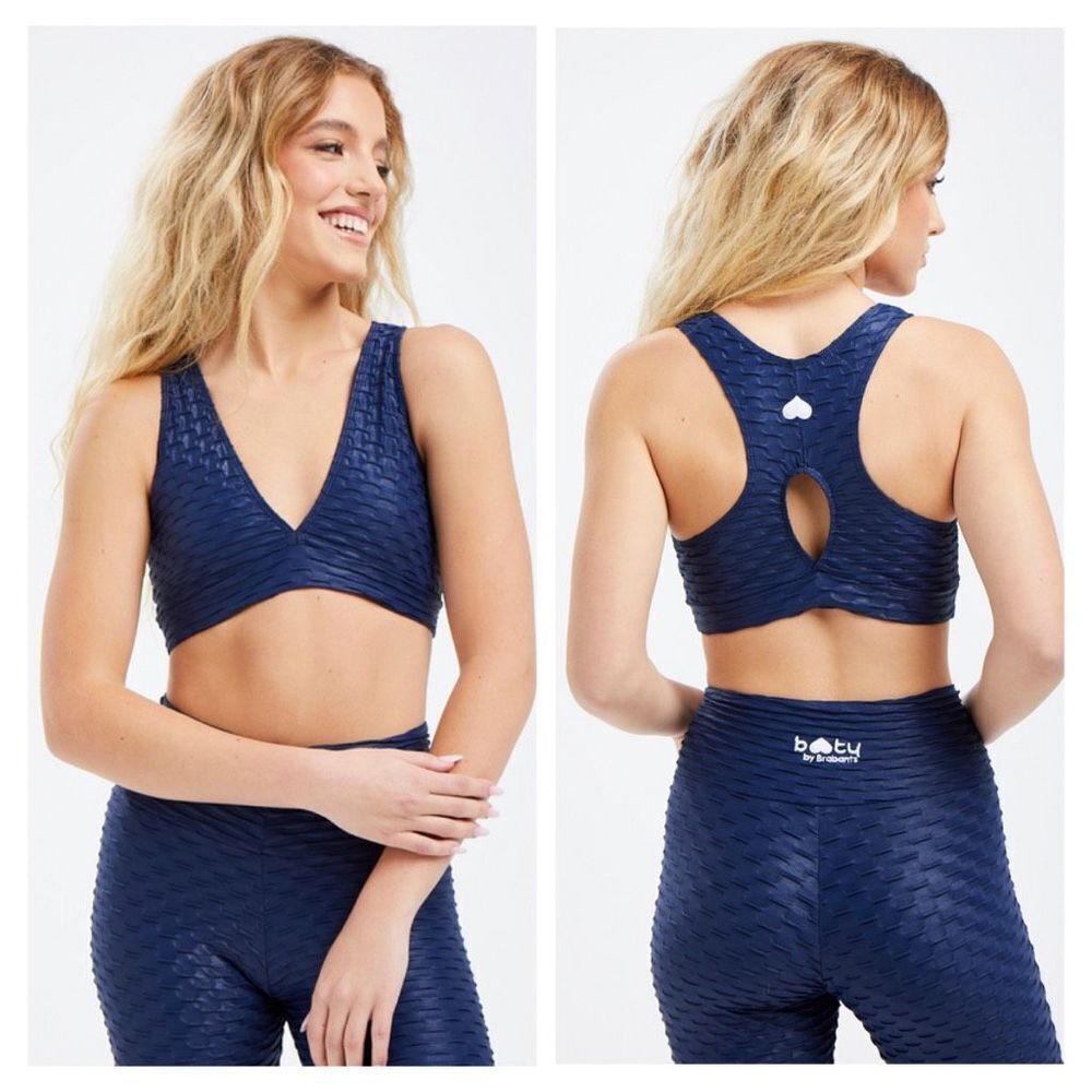 Booty By Brabants Women’s Chrome V Top Twilight Sports Bra Size Small